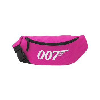 James Bond 007, Unisex τσαντάκι μέσης (μπανάνα) χρώματος ΡΟΖ με 2 τσέπες