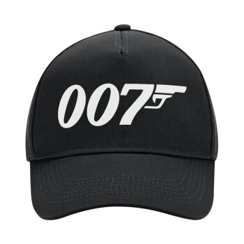 James Bond 007, Καπέλο Ενηλίκων Ultimate ΜΑΥΡΟ, (100% ΒΑΜΒΑΚΕΡΟ DRILL, ΕΝΗΛΙΚΩΝ, UNISEX, ONE SIZE)