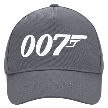 James Bond 007, Ultimate Adult Hat Grey, (100% COTTON DRILL, ADULT, UNISEX, ONE SIZE)