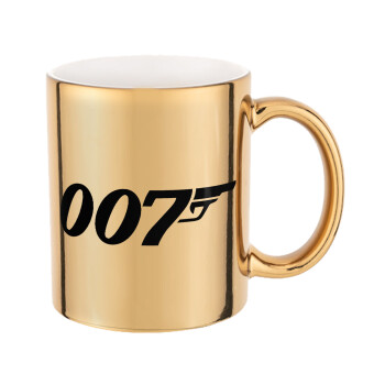 James Bond 007, Mug ceramic, gold mirror, 330ml