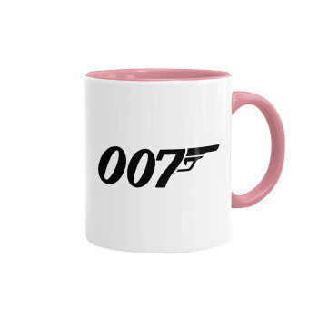 James Bond 007, Κούπα χρωματιστή ροζ, κεραμική, 330ml