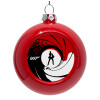 Red Christmas tree ornament bauble 8cm