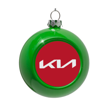 KIA, Green Christmas tree ornament bauble 8cm