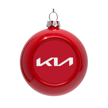 KIA, Red Christmas tree ornament bauble 8cm