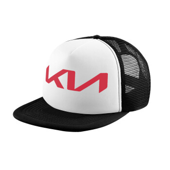 KIA, Child's Soft Trucker Hat with BLACK/WHITE Mesh (POLYESTER, CHILD, ONE SIZE)