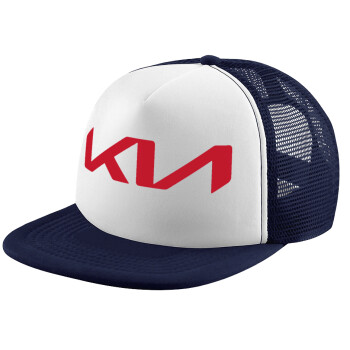 KIA, Καπέλο Ενηλίκων Soft Trucker με Δίχτυ Dark Blue/White (POLYESTER, ΕΝΗΛΙΚΩΝ, UNISEX, ONE SIZE)