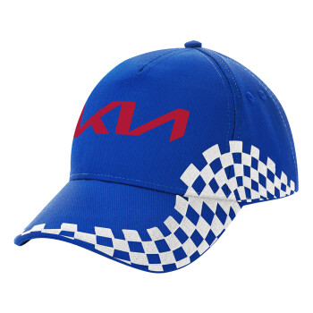 KIA, Adult Ultimate BLUE RACING Cap, (100% COTTON DRILL, ADULT, UNISEX, ONE SIZE)