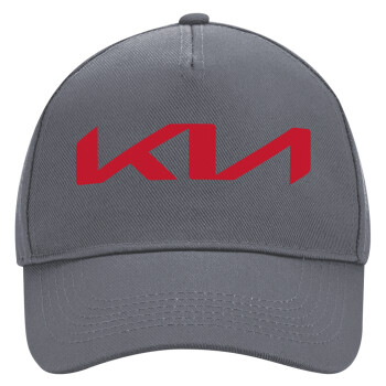 KIA, Ultimate Adult Hat Grey, (100% COTTON DRILL, ADULT, UNISEX, ONE SIZE)