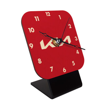 KIA, Quartz Table clock in natural wood (10cm)