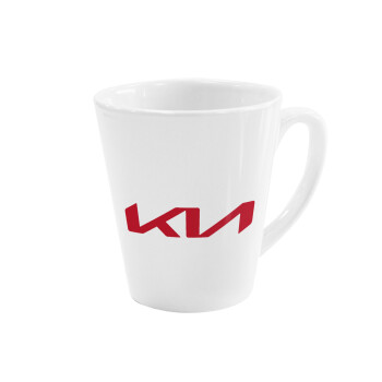 KIA, Κούπα κωνική Latte Λευκή, κεραμική, 300ml