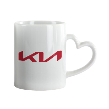 KIA, Mug heart handle, ceramic, 330ml