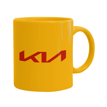 KIA, Ceramic coffee mug yellow, 330ml