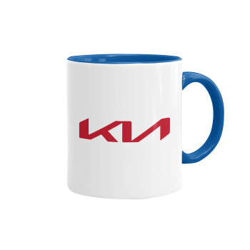 KIA, Mug colored blue, ceramic, 330ml