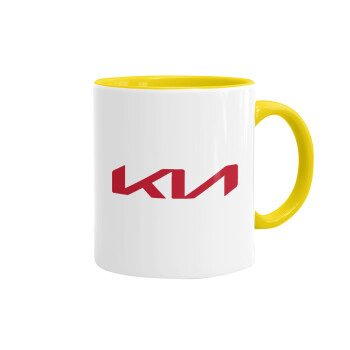 KIA, Mug colored yellow, ceramic, 330ml
