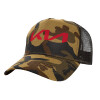 Adult Structured Trucker Hat, with Mesh, (Camouflage) Army (100% COTTON, ADULT, UNISEX, ONE SIZE)