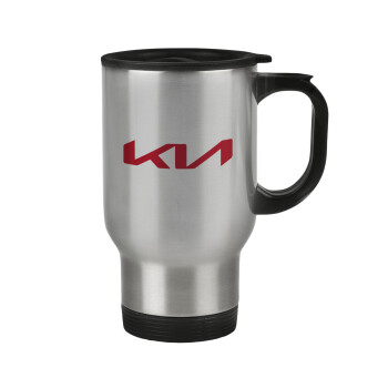 KIA, Stainless steel travel mug with lid, double wall 450ml