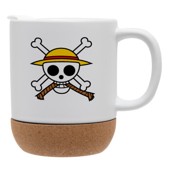 Onepiece skull, Ceramic coffee mug Cork (MAT), 330ml (1pcs)