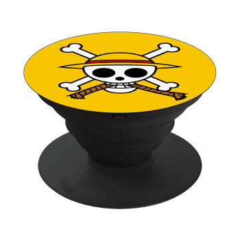 Onepiece skull, Phone Holders Stand  Black Hand-held Mobile Phone Holder