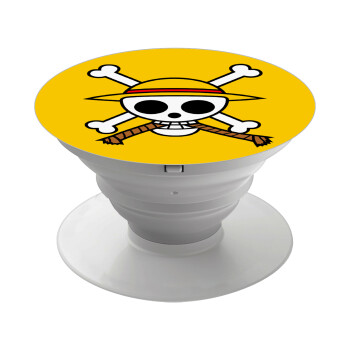 Onepiece skull, Phone Holders Stand  White Hand-held Mobile Phone Holder