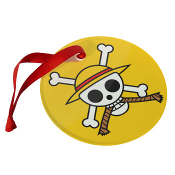 Onepiece skull, Στολίδι Χριστουγεννιάτικο στολίδι γυάλινο 9cm