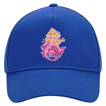 Barbie mermaid , Ultimate Adult Hat BLUE, (100% COTTON DRILL, ADULT, UNISEX, ONE SIZE)