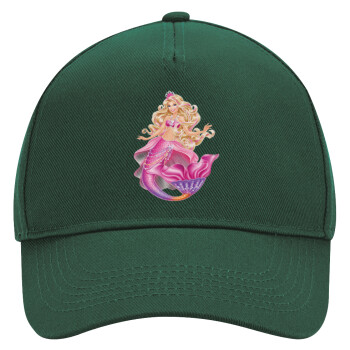 Barbie mermaid , Adult Ultimate Hat GREEN, (100% COTTON DRILL, ADULT, UNISEX, ONE SIZE)