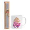 Easter Set, Ceramic Cup (330ml) & Easter aromatic flat candle (30cm) (GRAY)