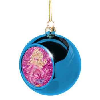 Barbie mermaid , Blue Christmas tree ball ornament 8cm