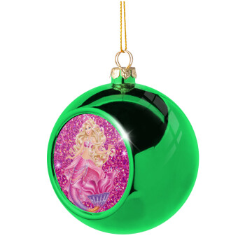 Barbie mermaid , Green Christmas tree ornament ball 8cm