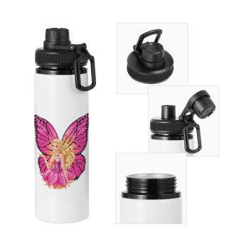 A fairy Barbie, Metal water bottle with safety cap, aluminum 850ml