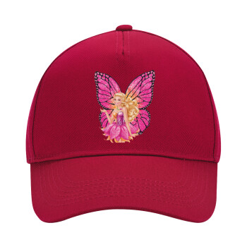 A fairy Barbie, Adult Ultimate Hat RED, (100% COTTON DRILL, ADULT, UNISEX, ONE SIZE)