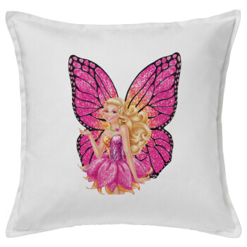 A fairy Barbie, Sofa cushion White 50x50cm includes filling