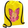 Backpack pouch GYMBAG Yellow, with pocket (40x48cm) & thick cords