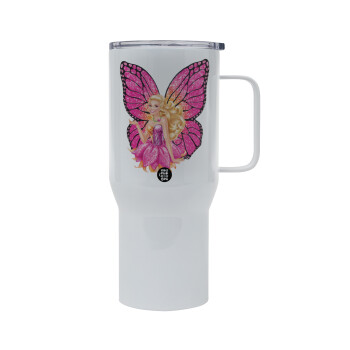 A fairy Barbie, Mega Stainless steel Tumbler with lid, double wall 750L