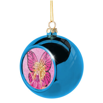 A fairy Barbie, Blue Christmas tree ball ornament 8cm