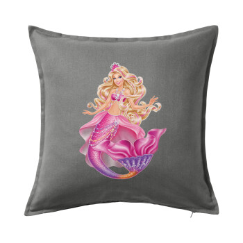 Barbie mermaid blue, Sofa cushion Grey 50x50cm includes filling