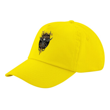 Baldur's Gate, Child's Baseball Cap, 100% Cotton Twill, Yellow (COTTON, CHILD, UNISEX, ONE SIZE)