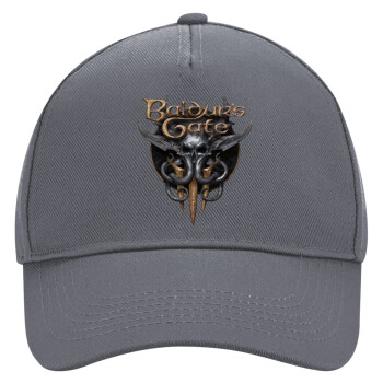 Baldur's Gate, Ultimate Adult Hat Grey, (100% COTTON DRILL, ADULT, UNISEX, ONE SIZE)