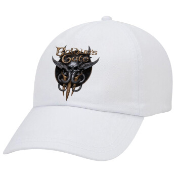 Baldur's Gate, Adult Baseball Cap White 5-panel (POLYESTER, ADULT, UNISEX, ONE SIZE)