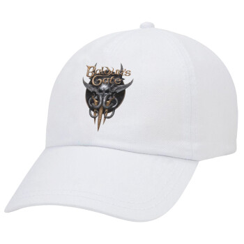 Baldur's Gate, Adult Baseball Cap White 5-panel (POLYESTER, ADULT, UNISEX, ONE SIZE)