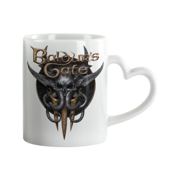 Baldur's Gate, Mug heart handle, ceramic, 330ml