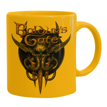 Baldur's Gate, Ceramic coffee mug yellow, 330ml