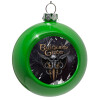 Green Christmas tree ornament bauble 8cm