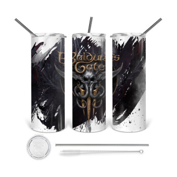 Baldur's Gate, Tumbler stainless steel 600ml, with metal straw & cleaning brush