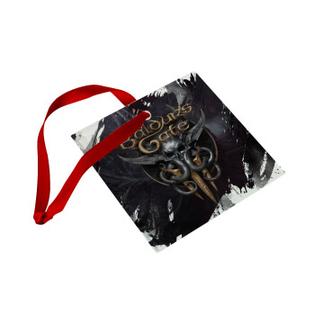 Baldur's Gate, Christmas ornament, glass square ornament 9x9cm