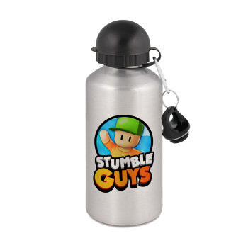 Stumble Guys, Metallic water jug, Silver, aluminum 500ml