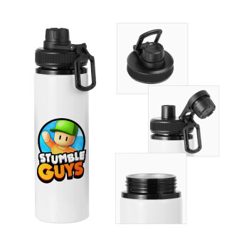 Stumble Guys, Metal water bottle with safety cap, aluminum 850ml