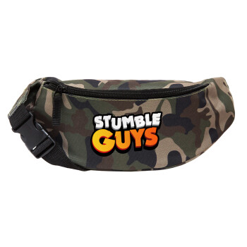 Stumble Guys, Unisex waist bag (banana) in Jungle camouflage color with 2 pockets