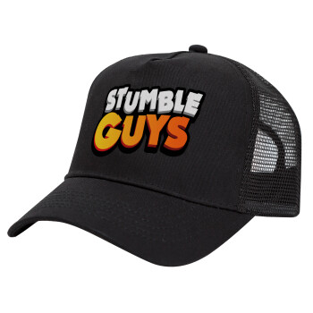 Stumble Guys, Καπέλο Trucker με Δίχτυ, Μαύρο, (ΒΑΜΒΑΚΕΡΟ, ΠΑΙΔΙΚΟ, UNISEX, ONE SIZE)