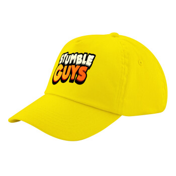 Stumble Guys, Child's Baseball Cap, 100% Cotton Twill, Yellow (COTTON, CHILD, UNISEX, ONE SIZE)